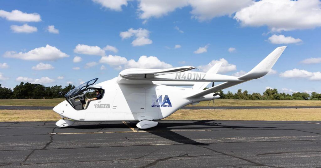 Metro Aviation përdor avionin Alia të Beta për transportin mjekësor në North Carolina Beta Alia CX300 aircraft in Metro Aviation livery