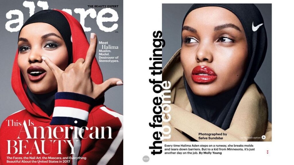 Modela somale shfaqet në copertinë e një reviste amerikane, duke u bërë e para që vesh marifë