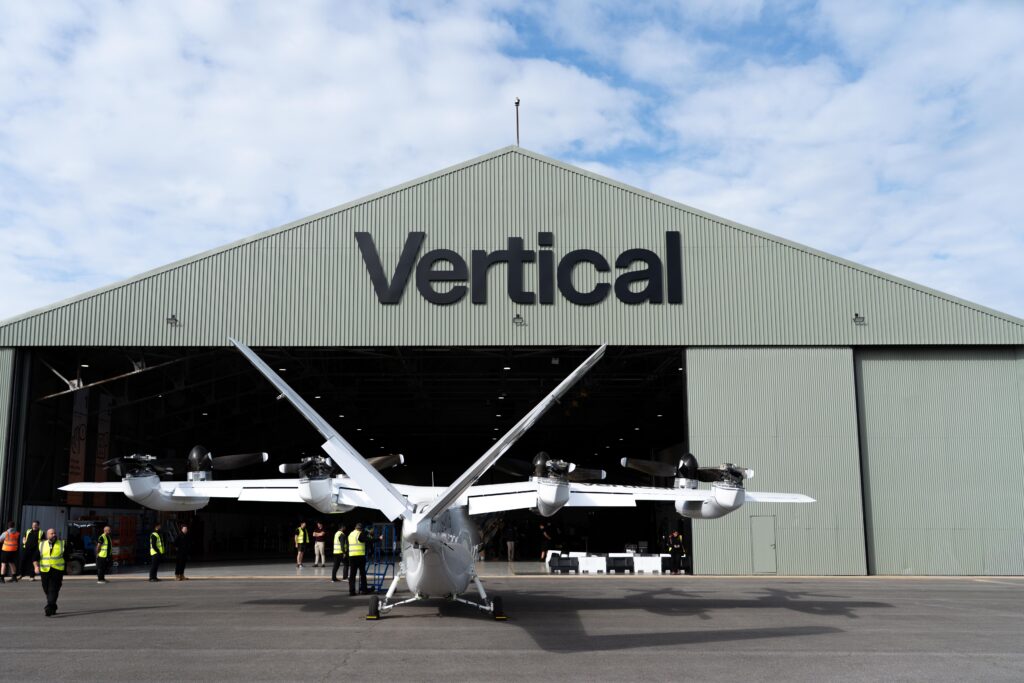 Vertical VX4 prototype being rolled into new hangar