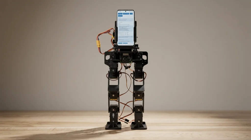 Biped bot përdor telefonin tuaj të vjetër për funksionim